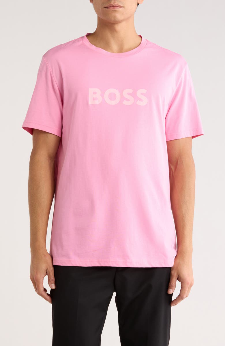 BOSS Logo Graphic T-Shirt, Main, color, Light/ Pastel Pink