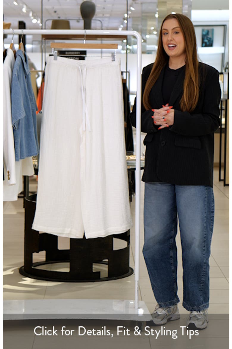 Wide Leg Organic Cotton Ankle Pants video