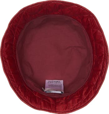 Diamond Quilted Nylon Bucket Hat