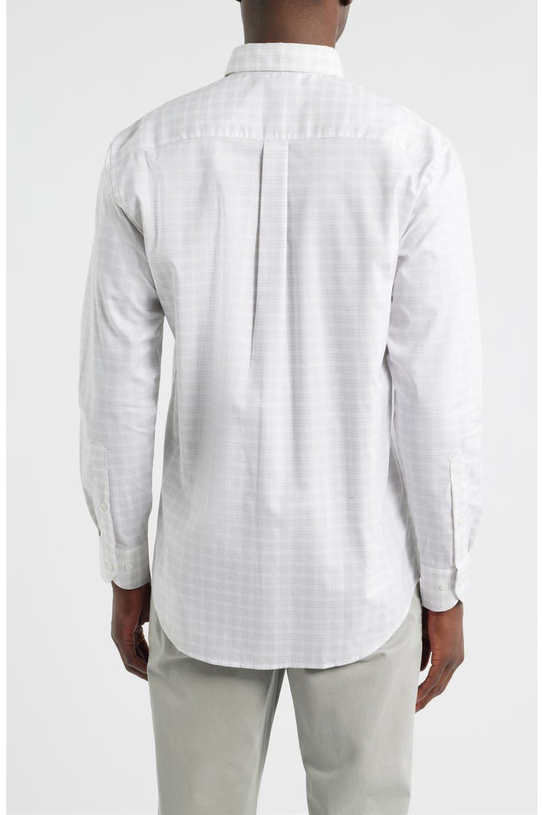 Douglas Crown Lite Check Performance Twill Button-Down Shirt, Alternate, color, TRUFFLE
