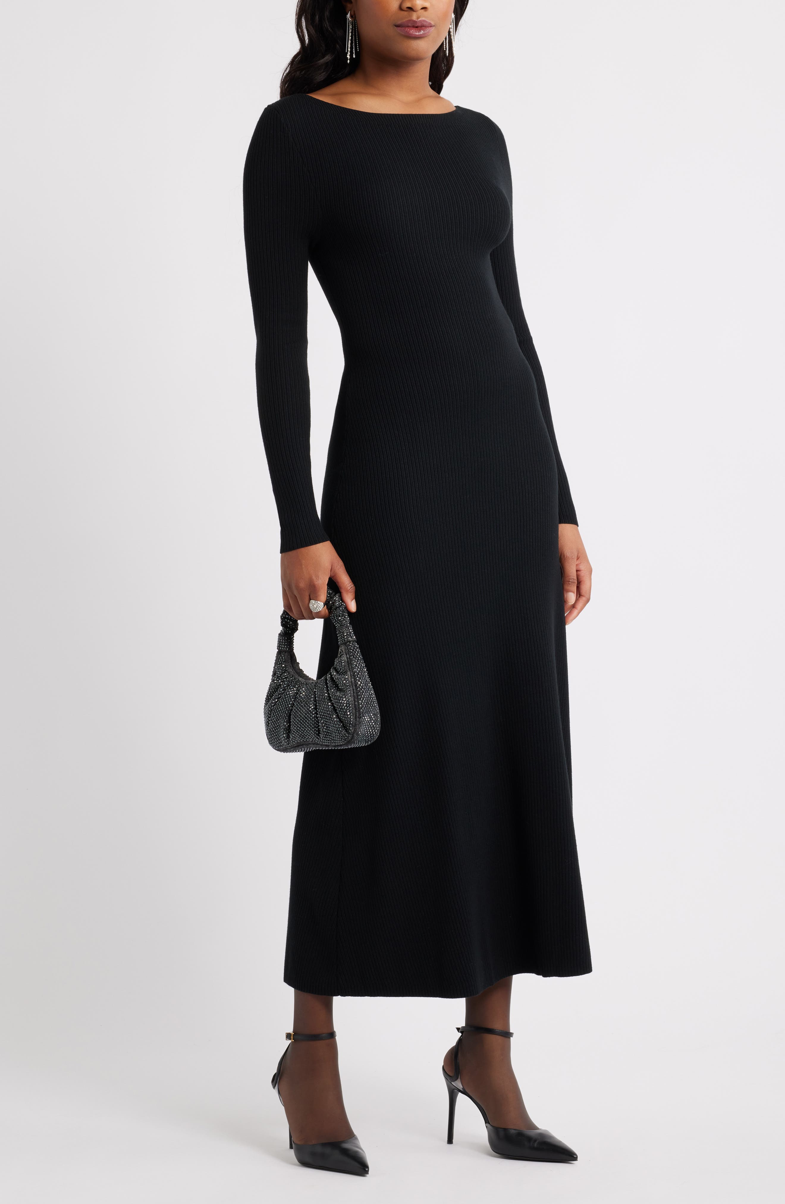 Long Sleeve Rib Maxi Dress - image 2