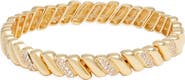 Nordstrom Cubic Zirconia Accent Ridged Stretch Bracelet