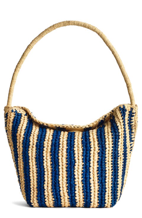 The Signature Woven Raffia Shoulder Bag