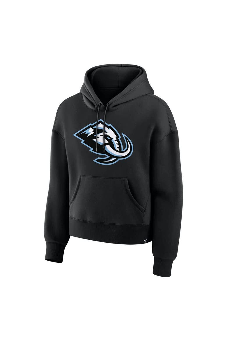Women's Fanatics  Black Utah Mammoth Primary Logo Legacy Fleece Pullover Hoodie, Alternate, color, Black