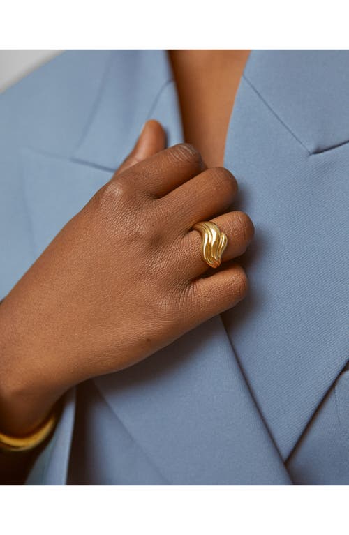 Monica Vinader Gold Swirl Ring