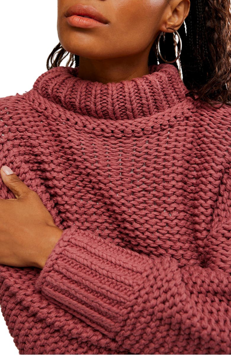 Free People My Only Sunshine Sweater, Alternate, color, Marsala