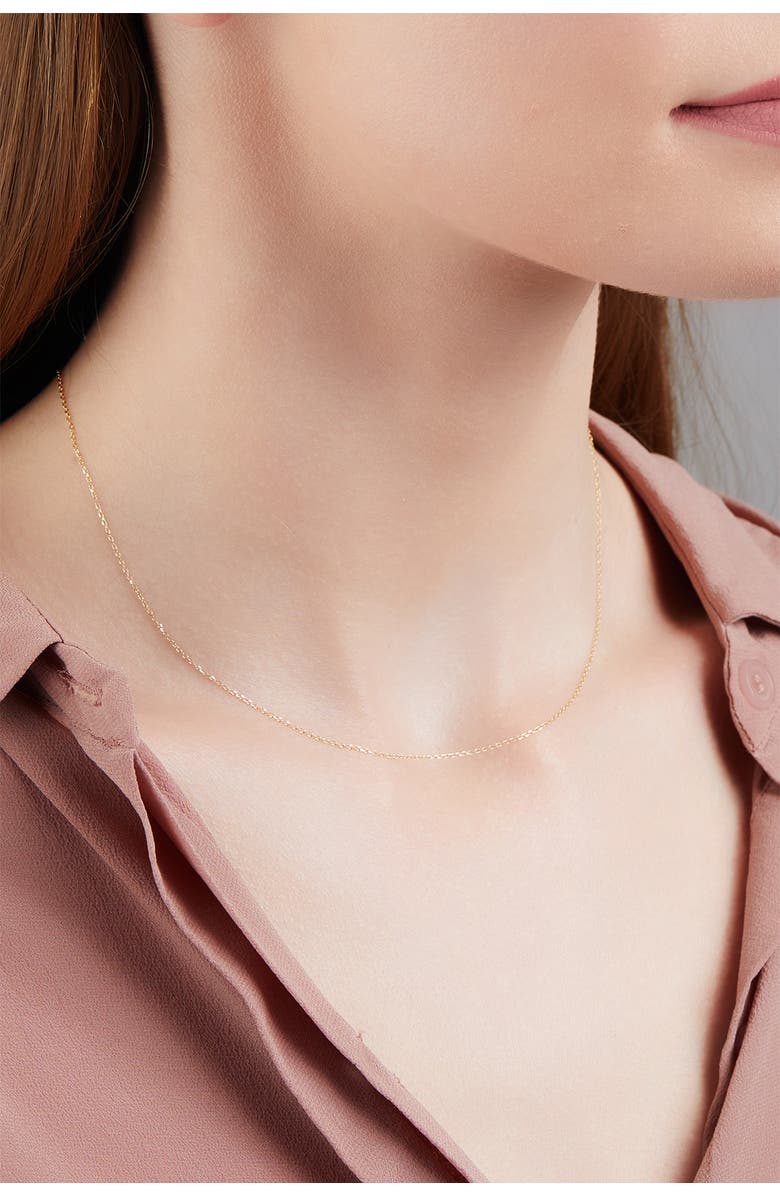 Bony Levy 14K Yellow Gold 18" Diamond Cut Chain Necklace, Alternate, color, 