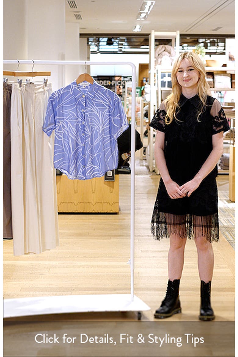 Abstract Print Button-Up Top video
