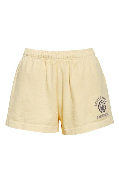 Sporty And Rich Logo Track Shorts In Light Beige