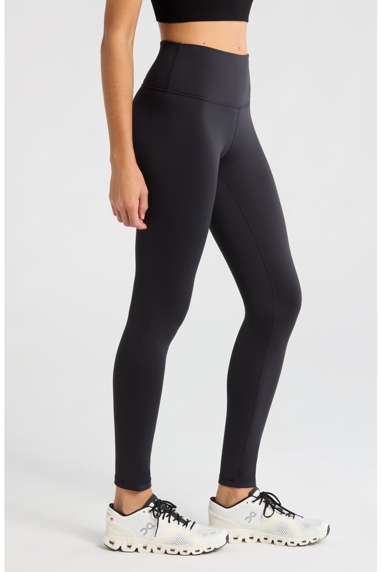 High Waist Fleece Lined Leggings, Alternate, color, BLACK