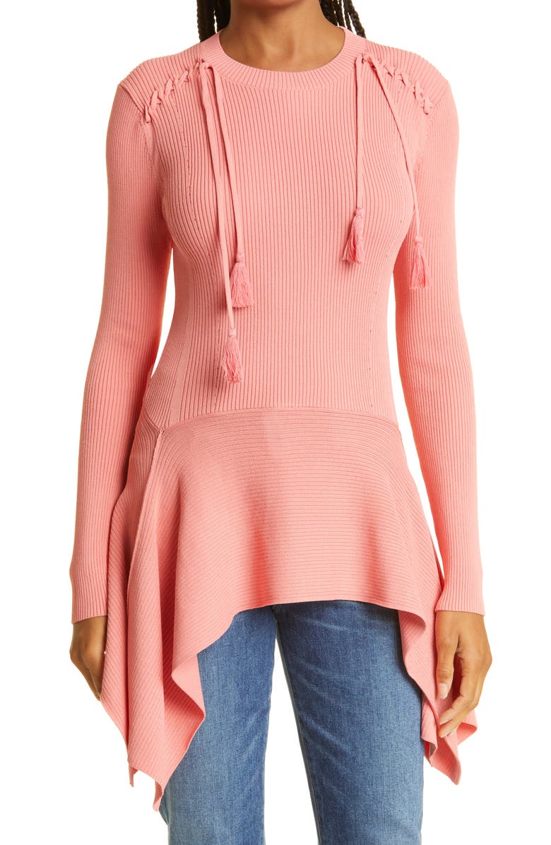 Haute Hippie Charlee Handkerchief Hem Sweater, Main, color, 