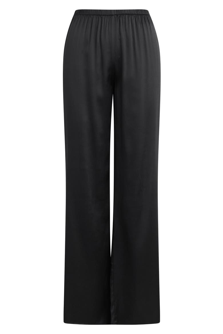 The Everything Silk Blend Pants, Alternate, color, BLACK