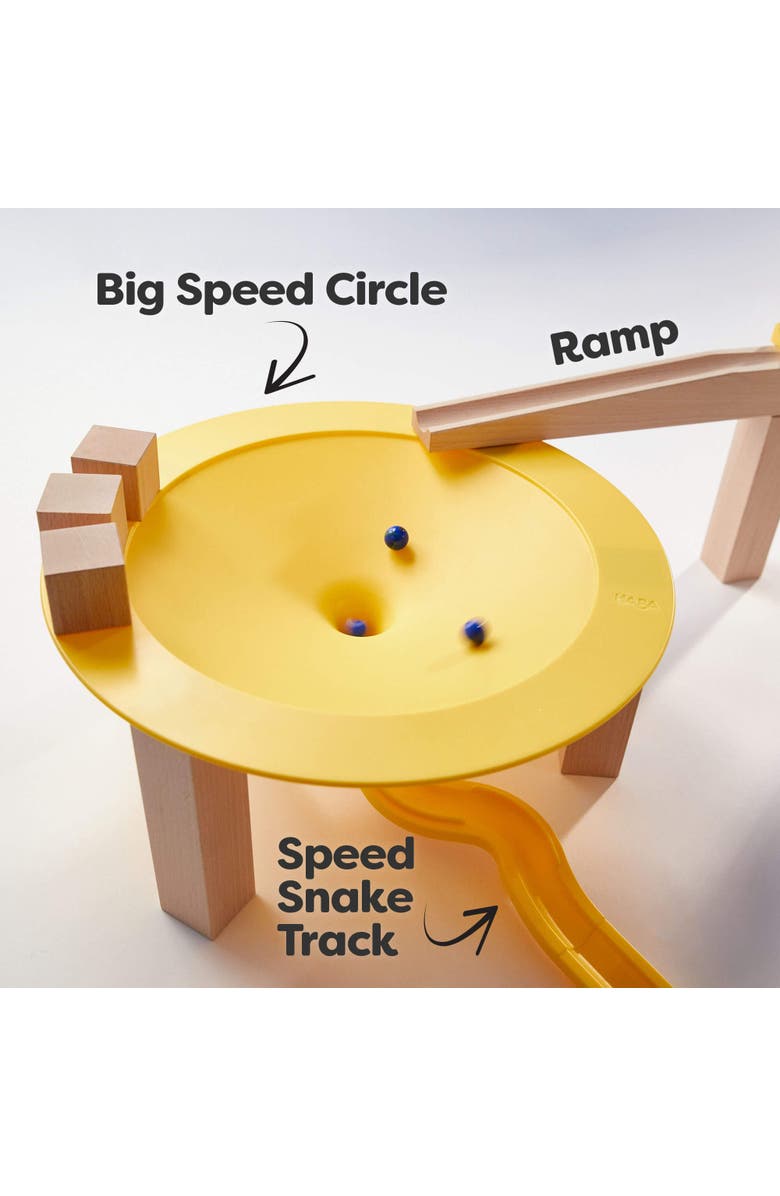 HABA Wooden Marble Run Ball Track Funnel Jungle Set, STEM Toy for 3-10 Year Olds, Wooden Marble Race Track with Adjustable Speed Tubes, Alternate, color, Multi