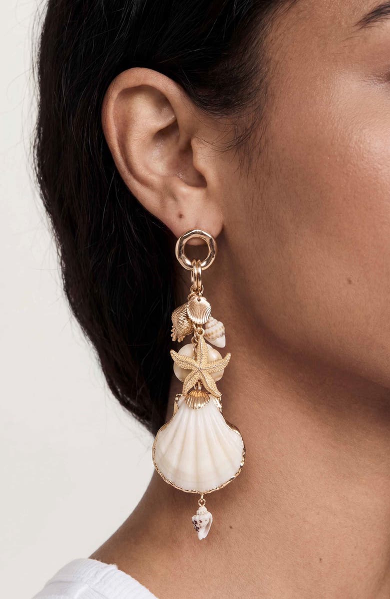 Ettika Mermaid Tears Earrings, Alternate, color, Gold