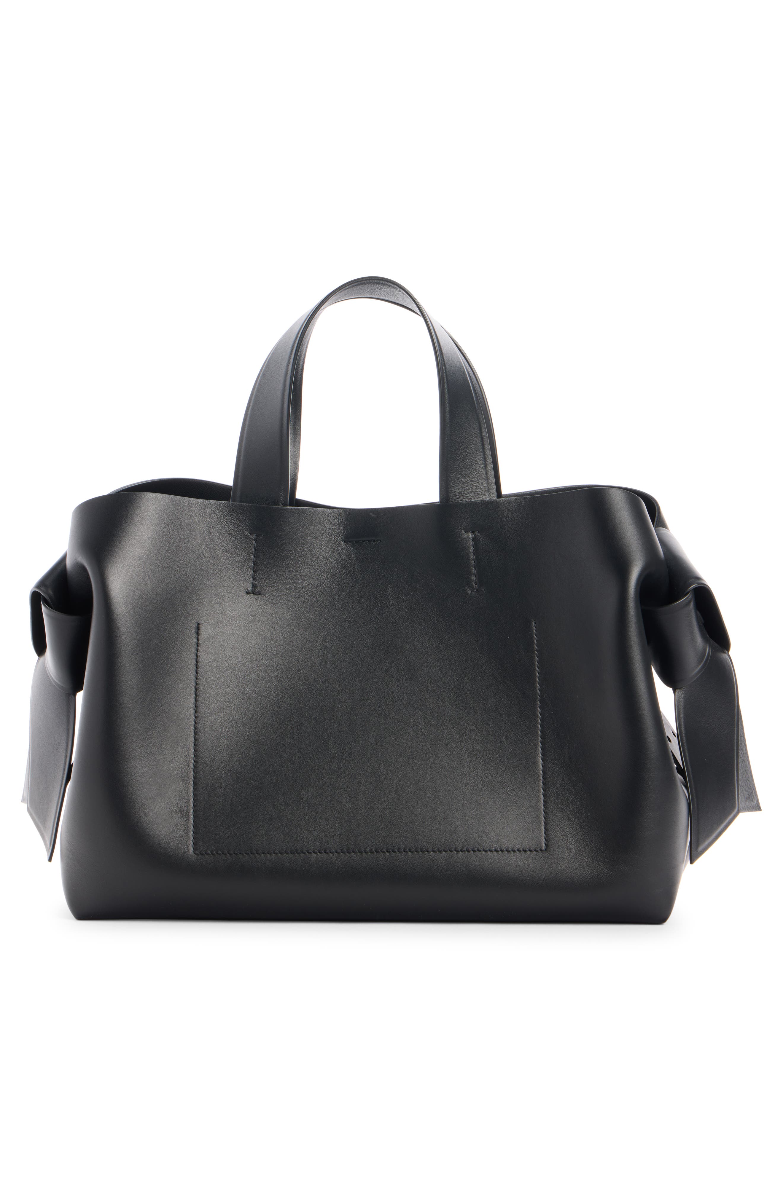 Acne Studios Musubi Leather Tote, Alternate, color, Black