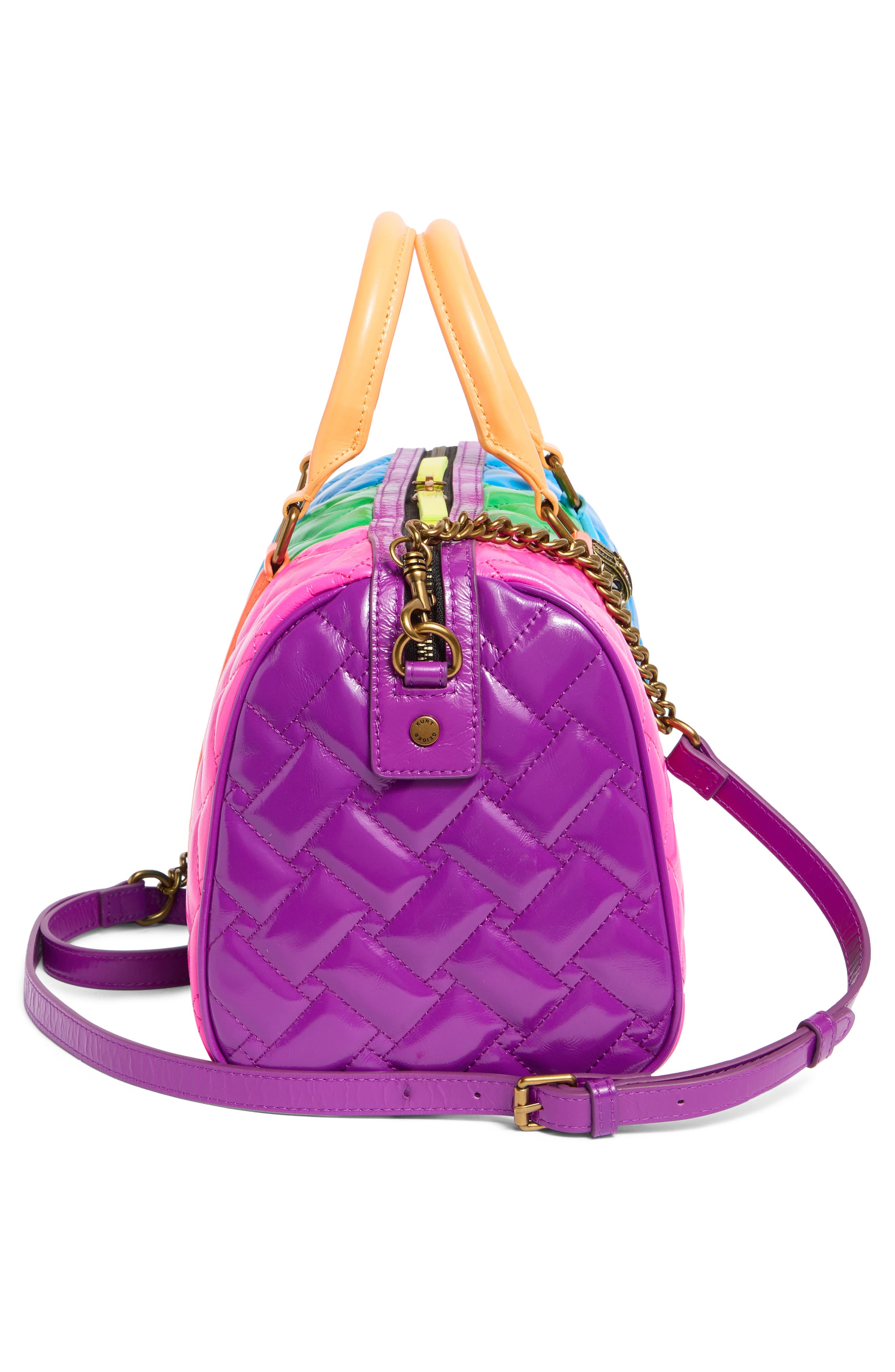 Kurt Geiger London Kensington Boston Quilted Crossbody Bag, Alternate, color, 