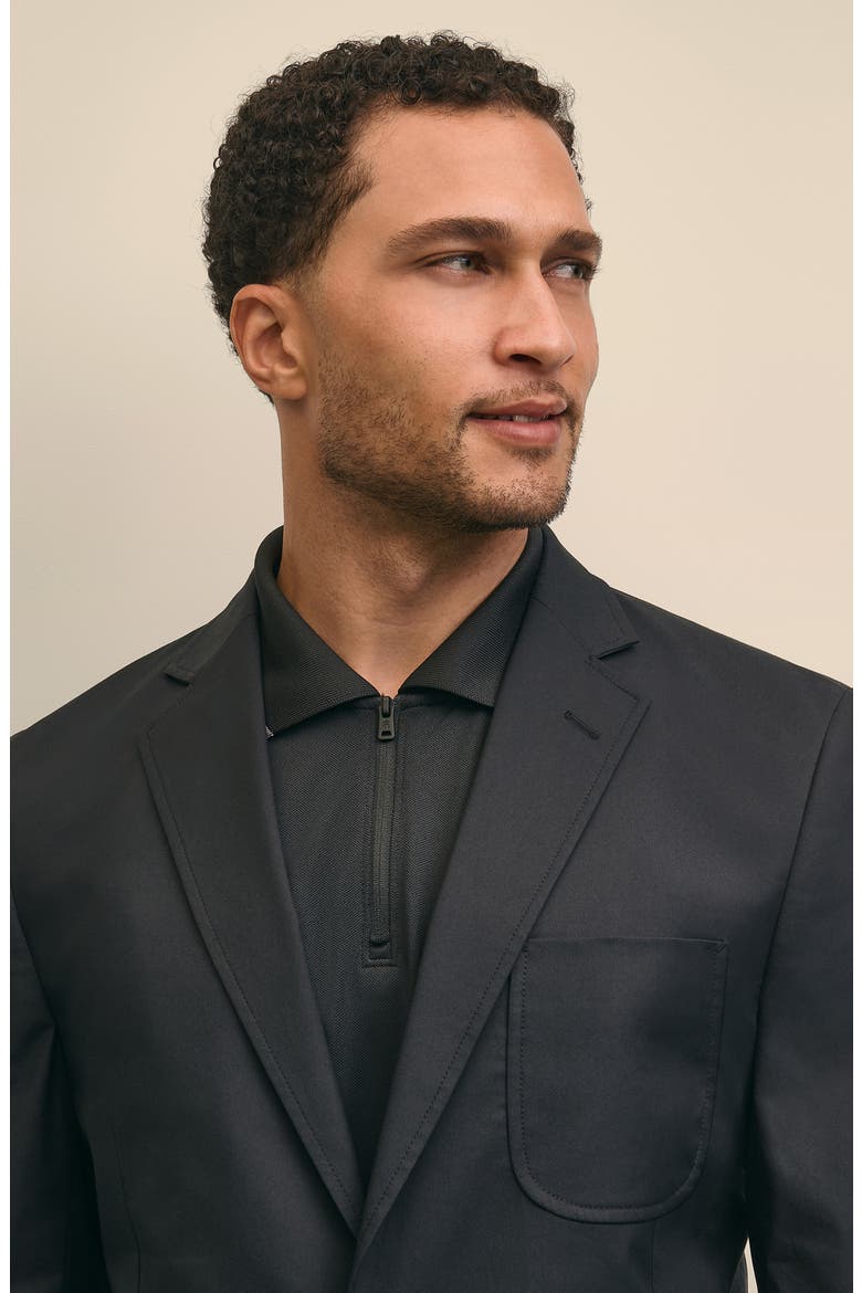 Performance Series Stretch Cotton Blend Blazer Jacket, Alternate, color, CAVIAR