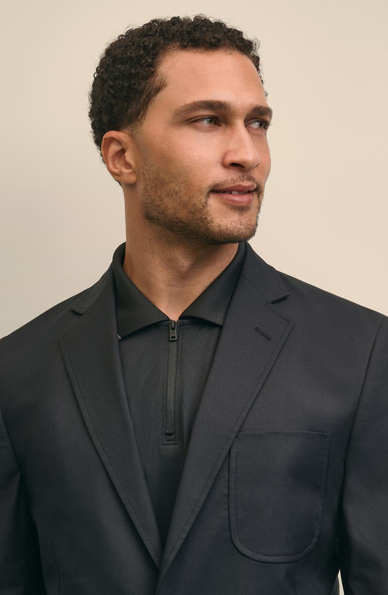 Brooks Brothers Performance Series Stretch Cotton Blend Blazer Jacket, Alternate, color, Caviar