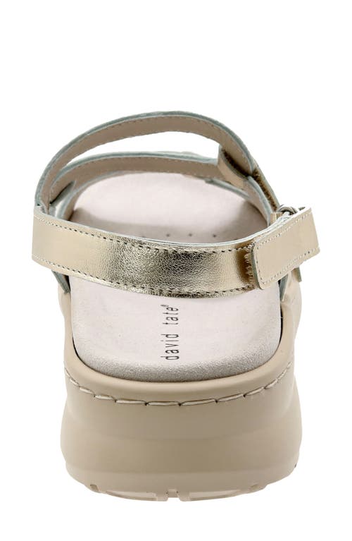 David Tate Femme Wedge Sandal In Platinum