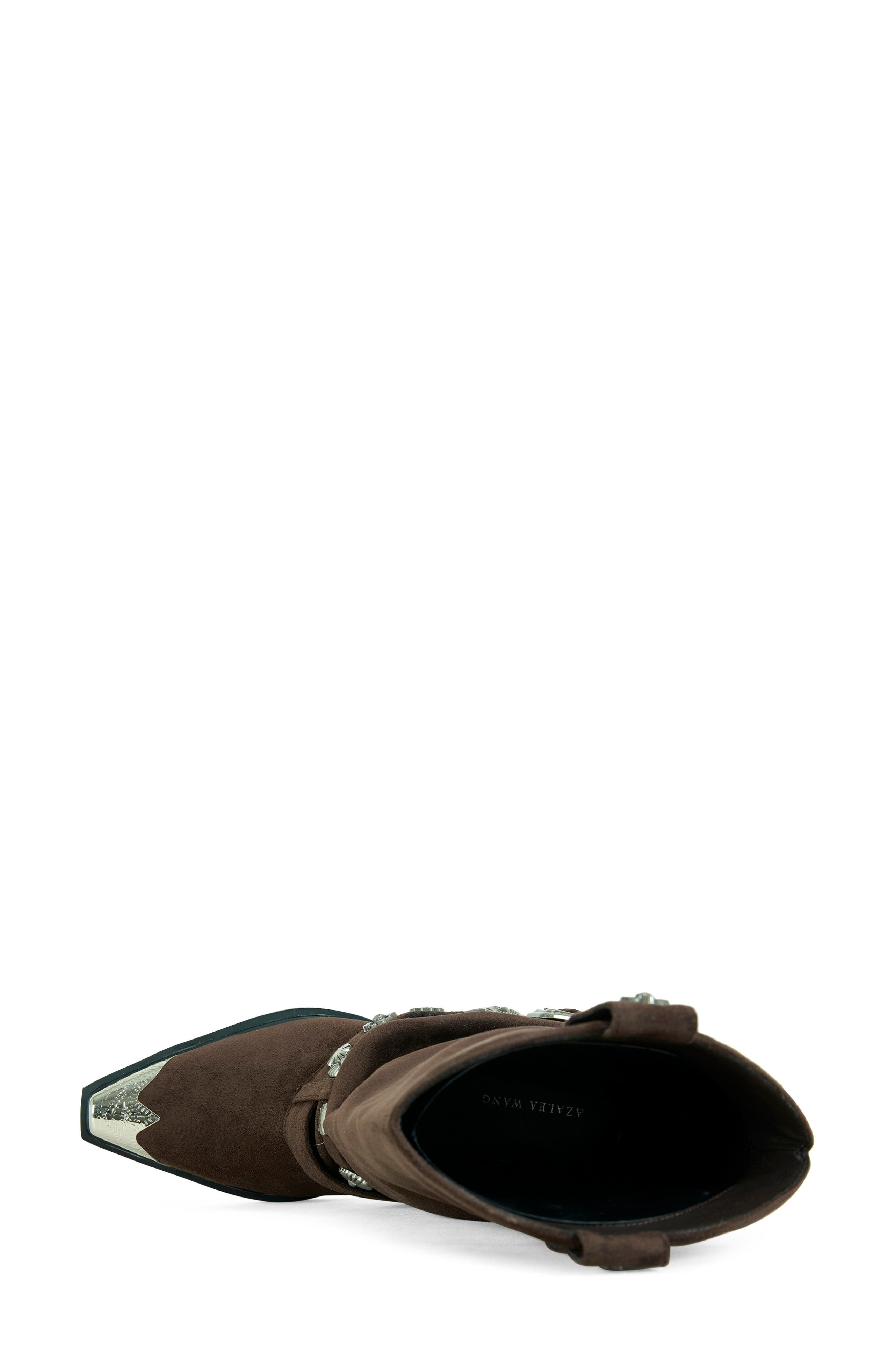 Ashraf Studded Western Boot, Alternate, color, CHOCOLATE