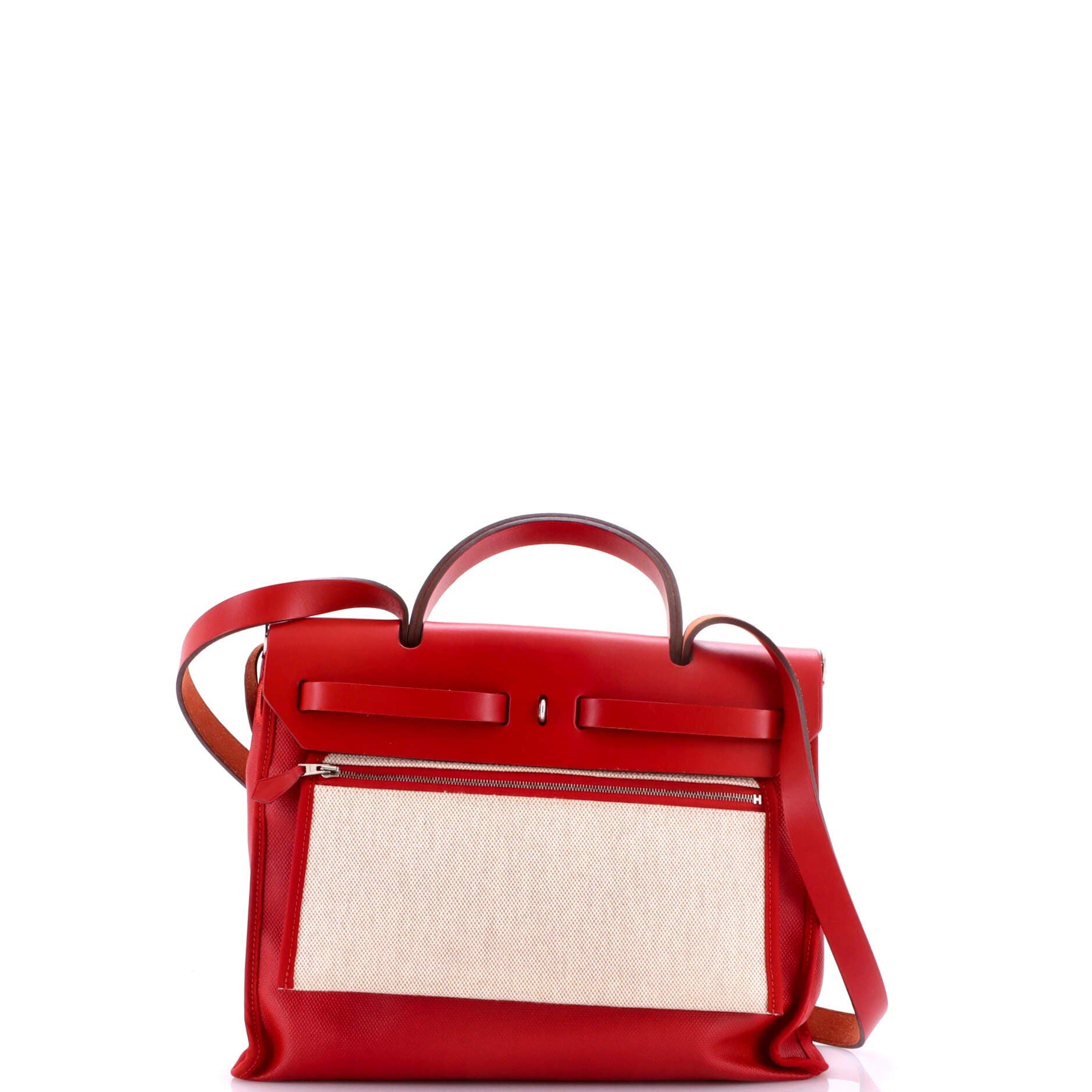 Herbag Zip Berline Vache Canvas and Leather 31, Alternate, color, Rouge Piment