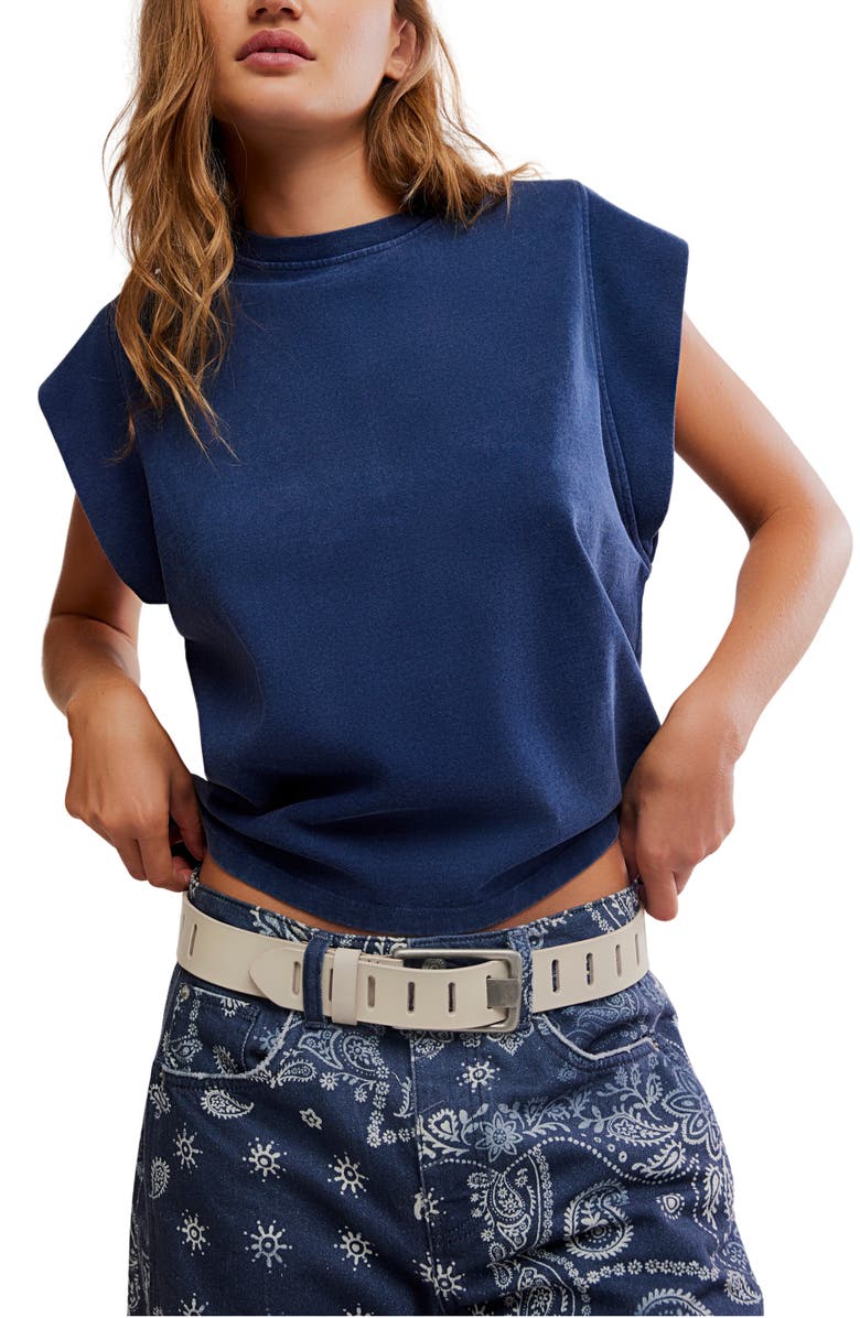 Free People We the Free WTF Jona Leather Belt, Alternate, color, Mineral