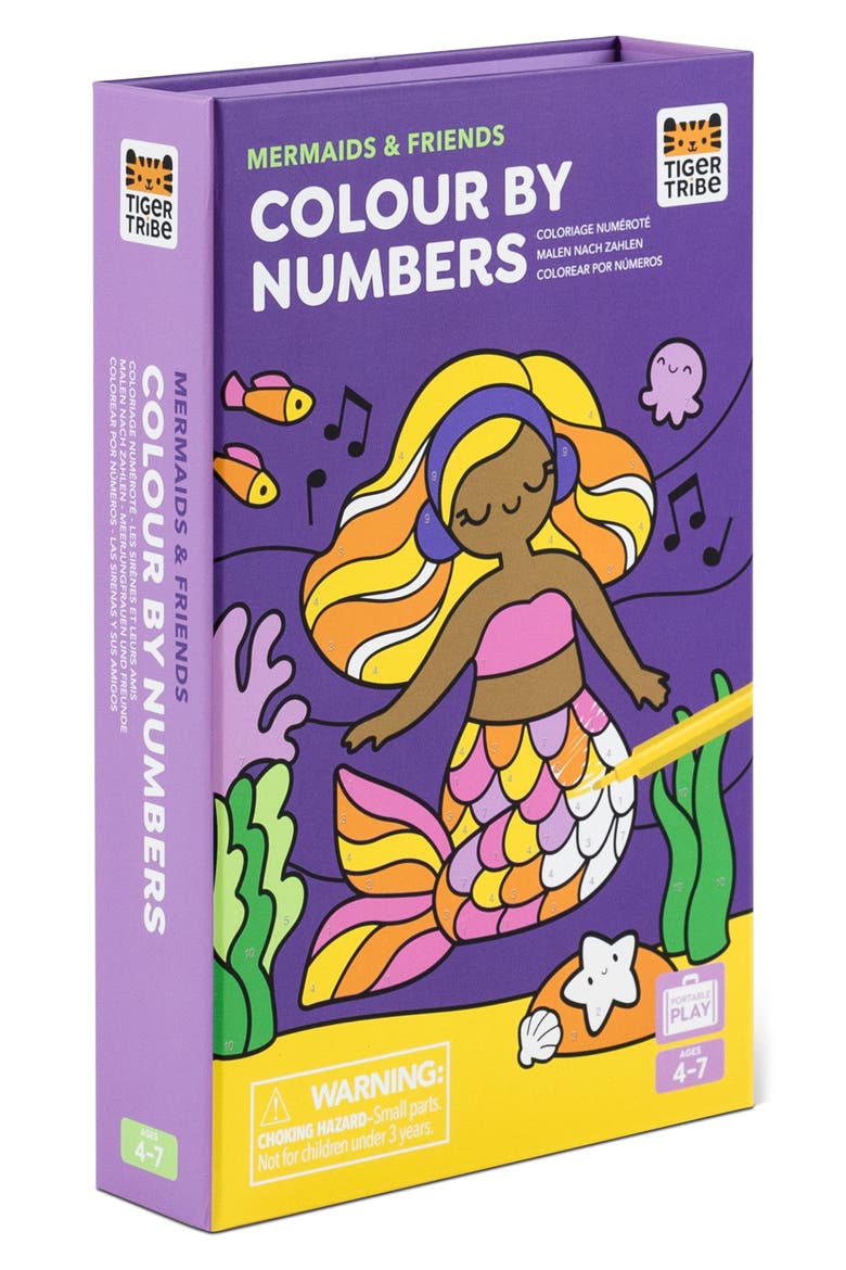 Mermaid Color By Numbers Set, Main, color, MULTI