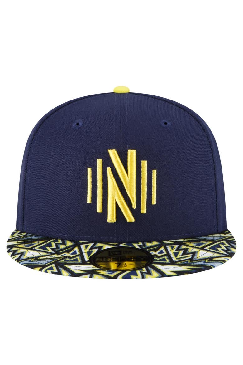Men's New Era Navy Nashville SC Element Tech Pack 59FIFTY Fitted Hat, Alternate, color, Navy
