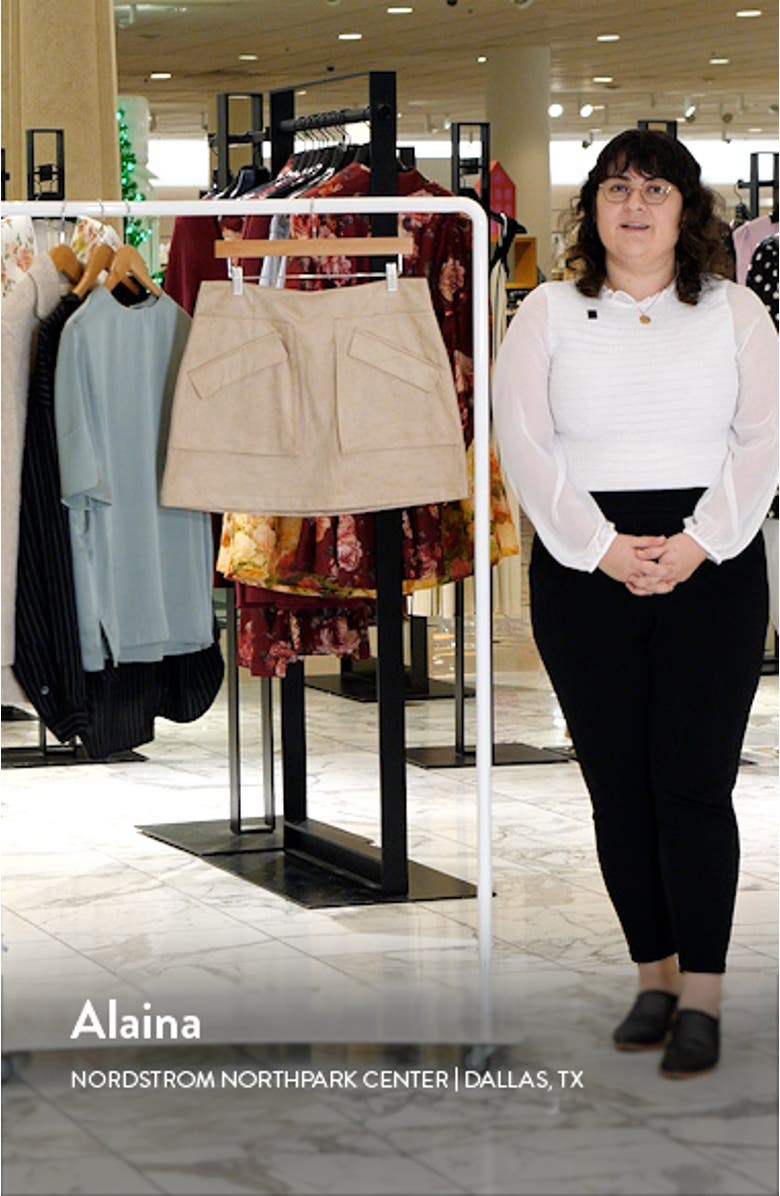 Cardona Faux Suede Cargo Miniskirt, sales video thumbnail