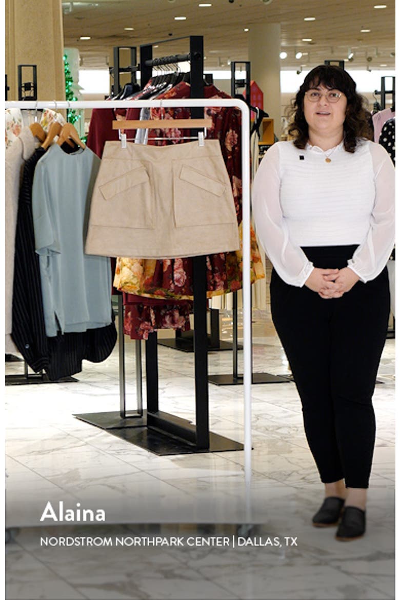 Cardona Faux Suede Cargo Miniskirt video