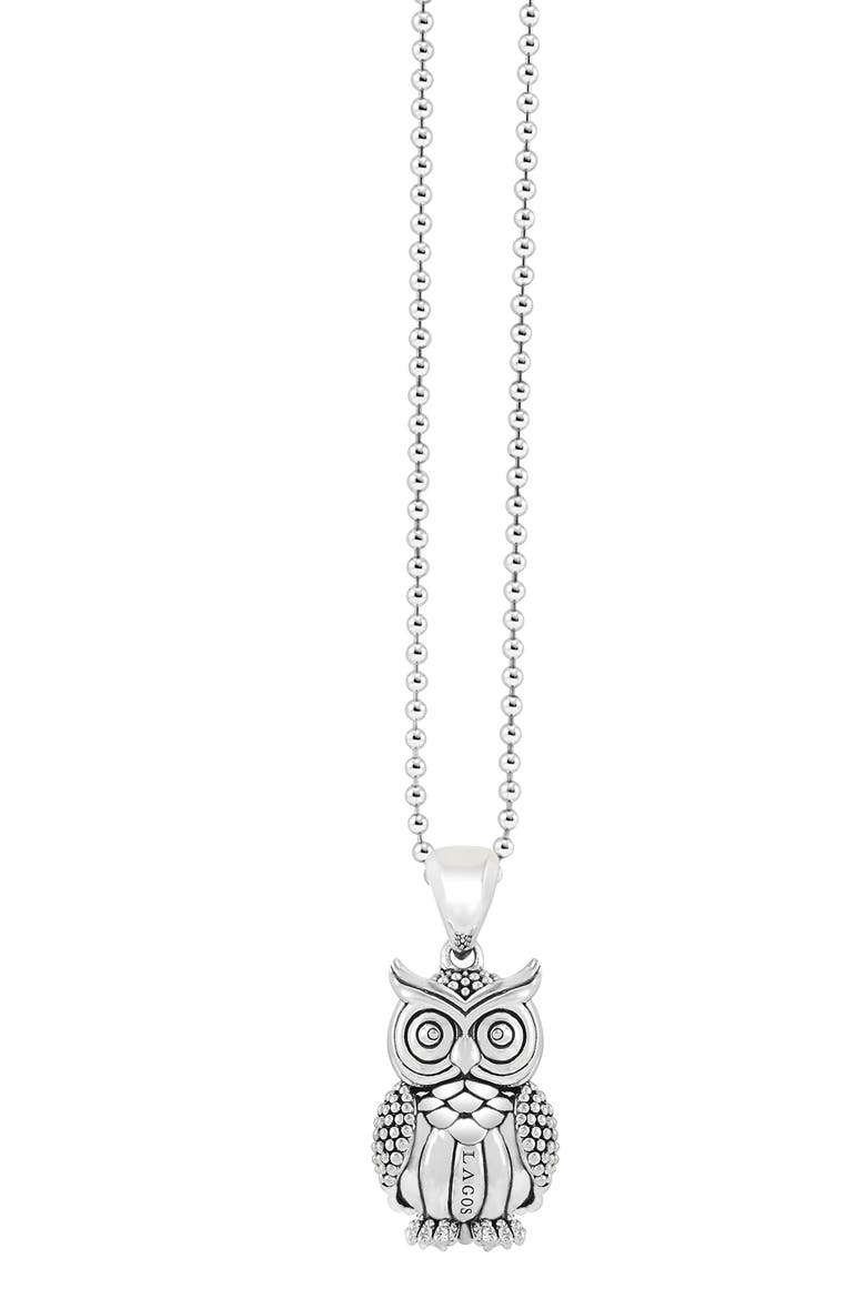 'Rare Wonders - Owl' Long Talisman Necklace, Alternate, color, SILVER/ OWL