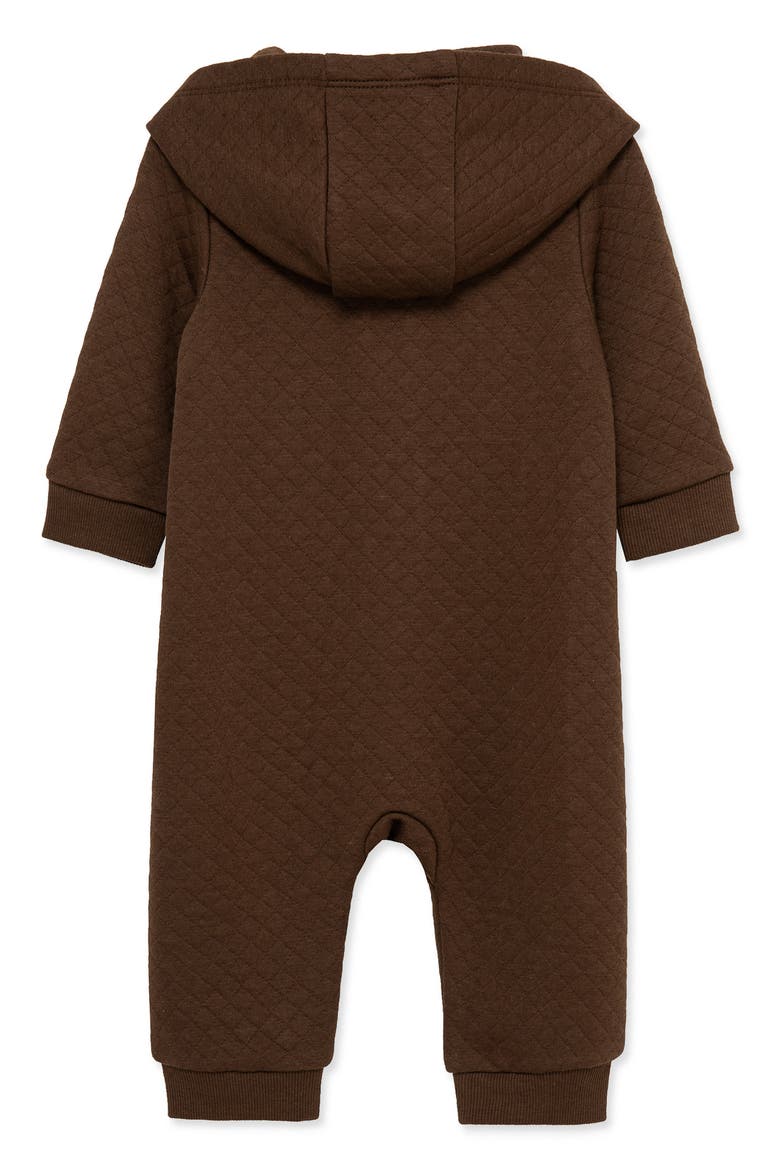 Kids' Quilted Hooded Coverall, Alternate, color, BROWN