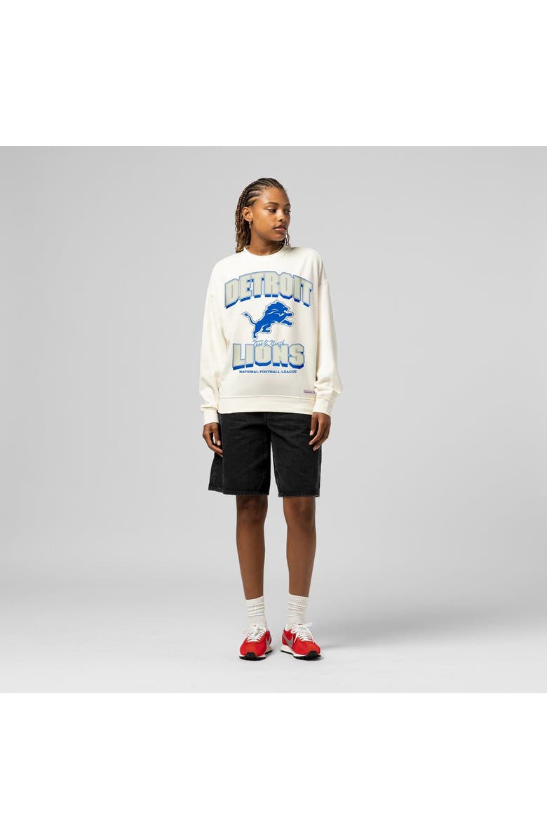 Mitchell & Ness Women's Mitchell & Ness Cream Detroit Lions Tonal Arch Sweatshirt, Main, color, Cream