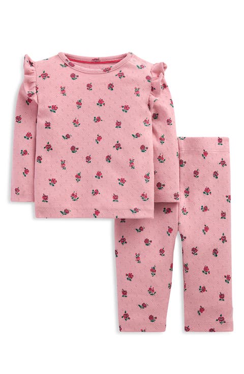 Kids' Printed Pointelle Top & Leggings Set