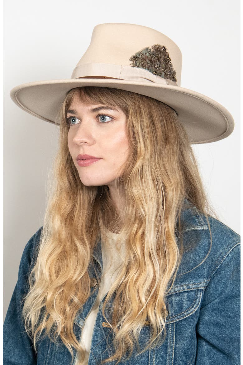 Cashmere Rancher Hat, Alternate, color, BONE