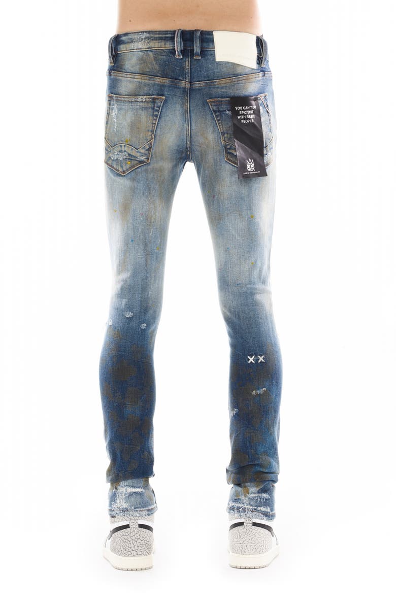 Cult of Individuality Punk Ripped Super Skinny Jeans, Alternate, color, Lark