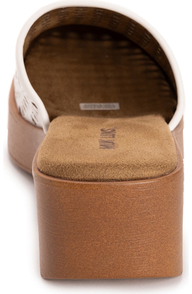 MUK LUKS Callen Platform Clog, Alternate, color, White