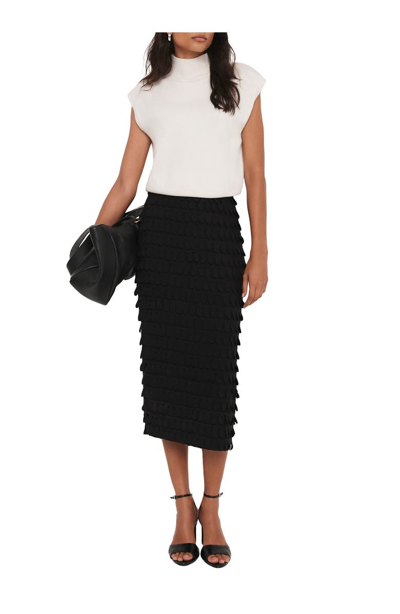 MINT VELVET Textured Pencil Skirt, Alternate, color, Black
