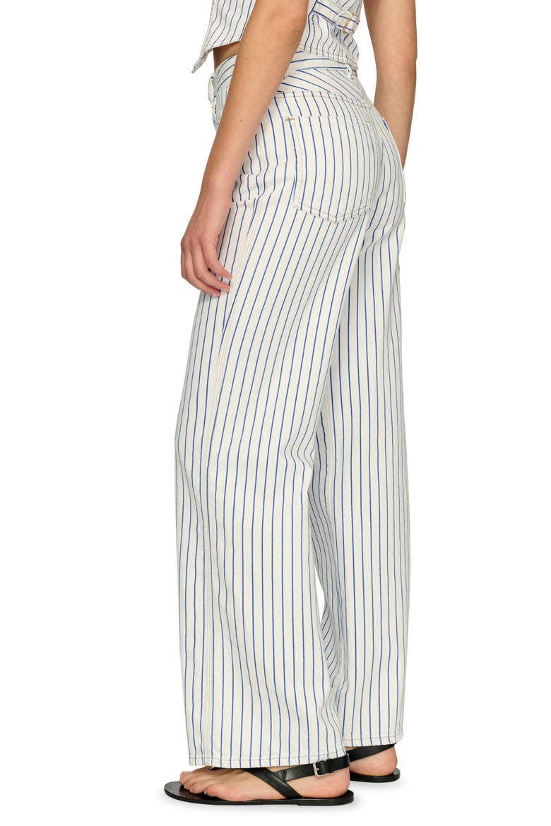 Gisele High Waist Wide Leg Jeans, Alternate, color, NAUTICAL STRIPE VINTAGE