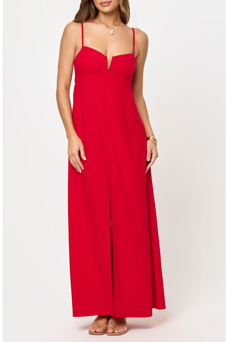 Chara Maxi Cover-Up Dress, Main, color, LIPSTICK RED
