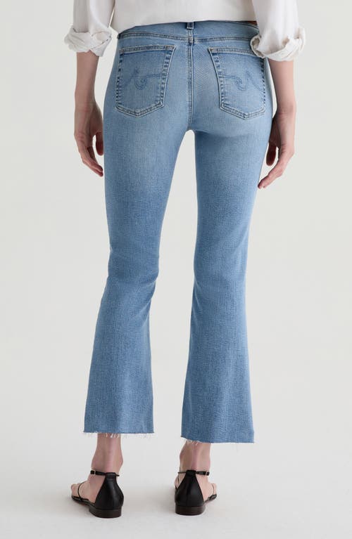 Ag Mari Raw Hem Slim Straight Leg Crop Jeans In Blue
