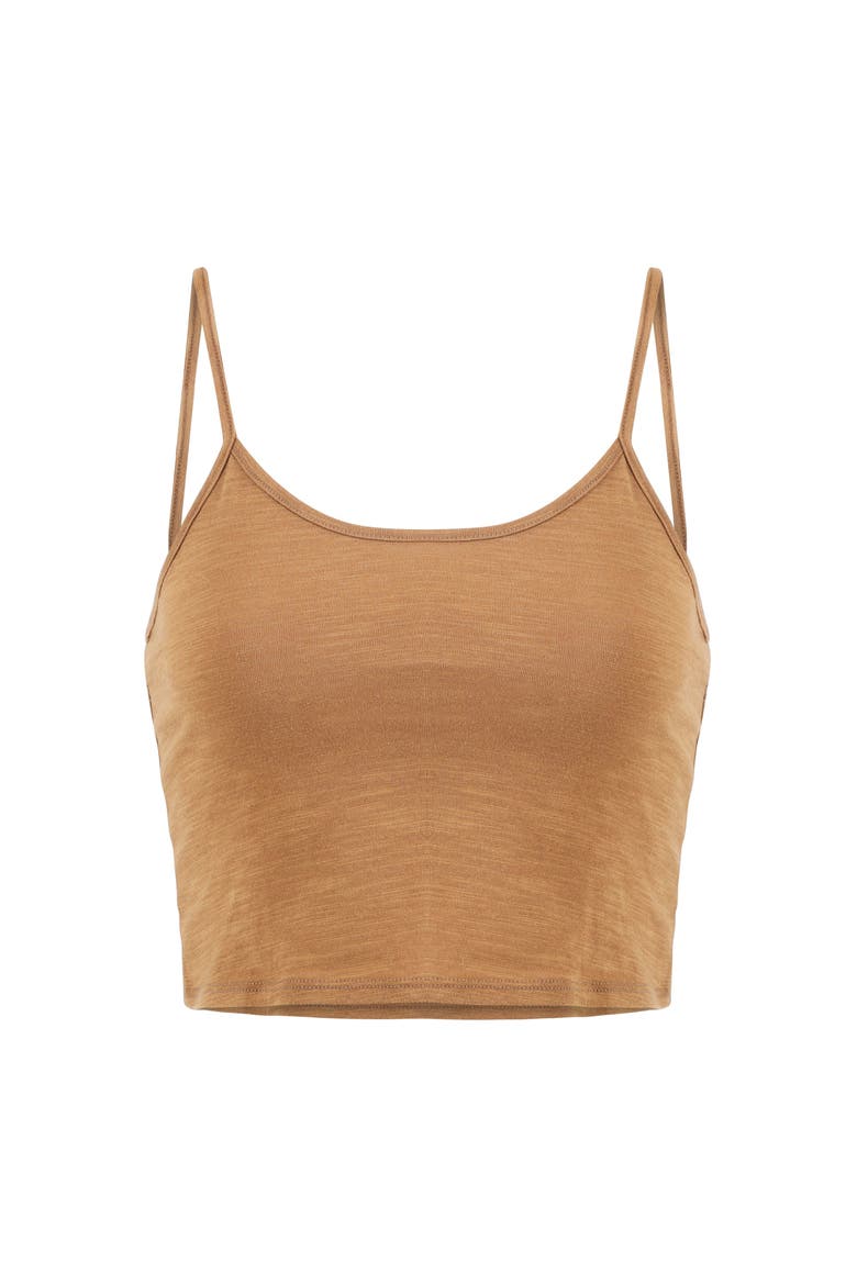 Tegan Organic Cotton Cami Tank, Main, color, Camel