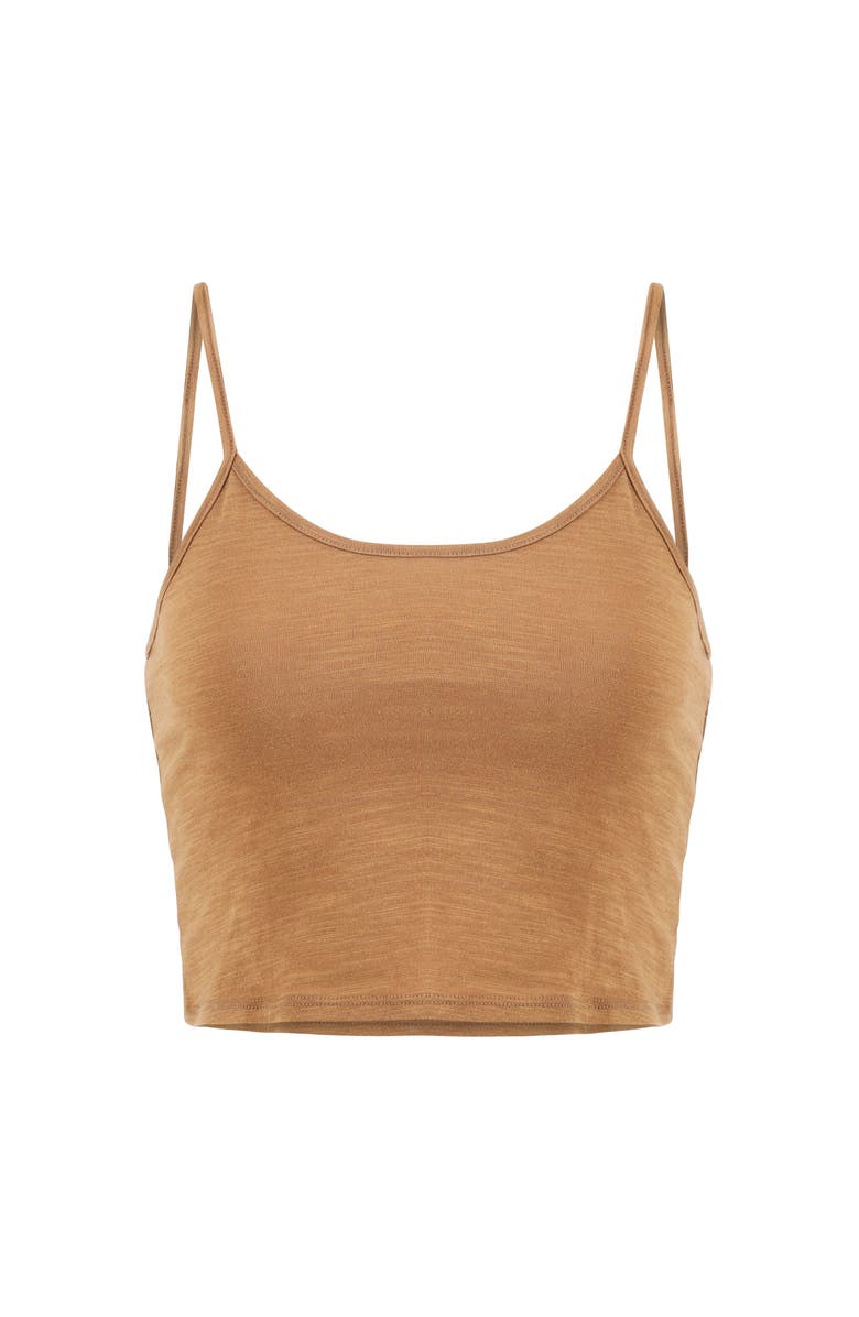 Lezat Tegan Organic Cotton Cami Tank, Main, color, Camel