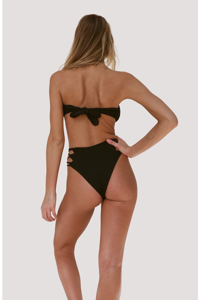 Theo High Waist Bikini Bottoms, Alternate, color, STONE RIPPLE