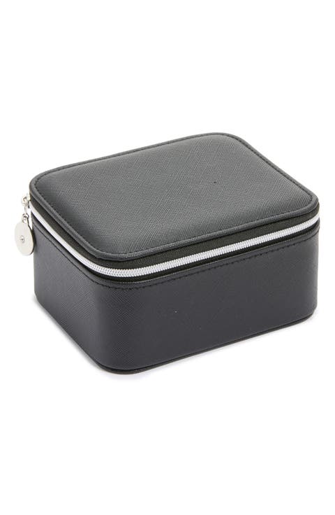 Double Zip Square Jewelry Box