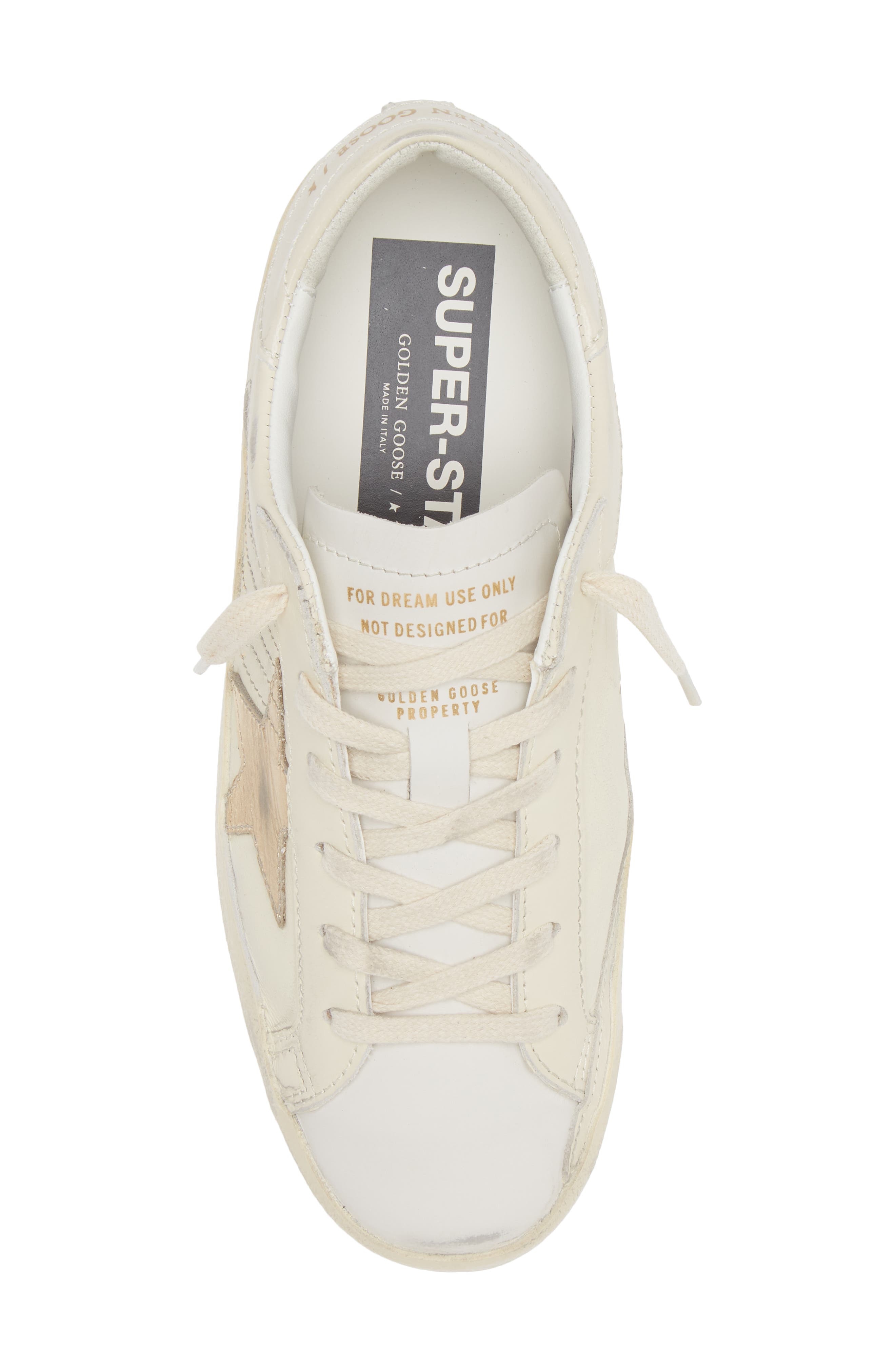 Golden Goose Super-Star Low Top Sneaker, Alternate, color, Milk/ Gold
