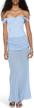 Princess Polly Angiola Off the Shoulder Corset Maxidress