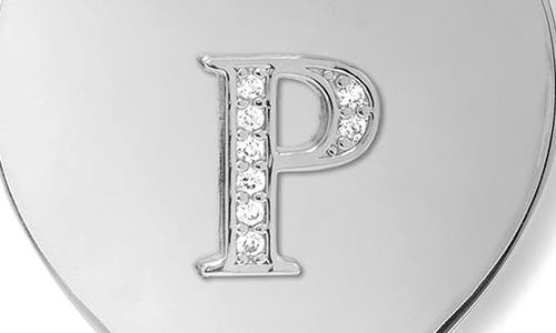 Melinda Maria Love Letters Initial Heart Medallion Necklace In Silver P