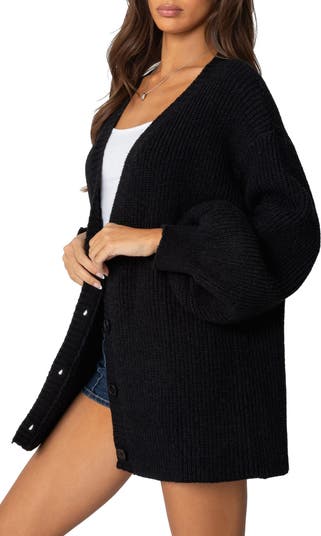 Mathilde Oversize V-Neck Blouson Cardigan