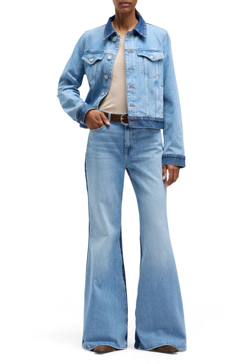 Adi Crop Denim Trucker Jacket, Alternate, color, JOKER